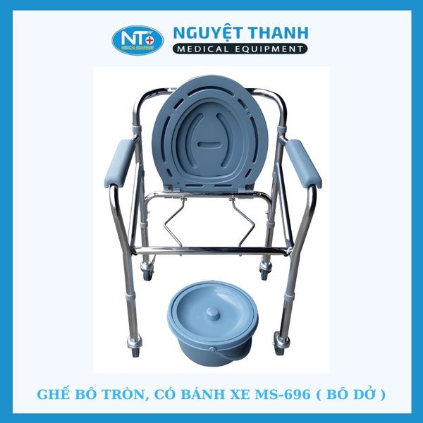 Ghế bô tròn, có bánh xe MS 696 (bô dở)