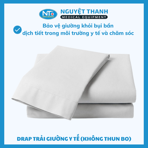 Drap Trải Giường Y Tế Không Thun Bo