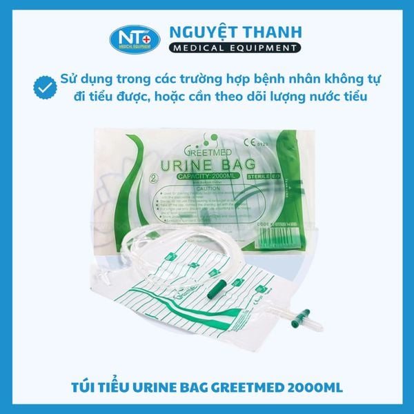 COMBO 5 Túi đựng nước tiểu có val xả chữ T Greetmed