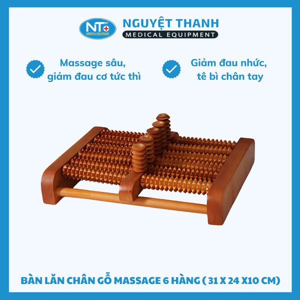 Lăn chân gỗ 6 hàng MN S002 -  SVI