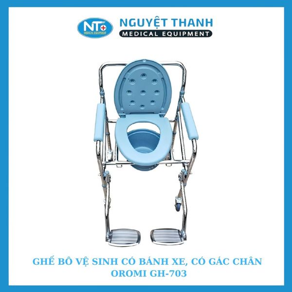 Ghế bô vệ sinh có bánh xe Oromi GH-703