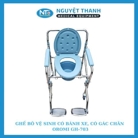 Ghế bô vệ sinh có bánh xe Oromi GH-703
