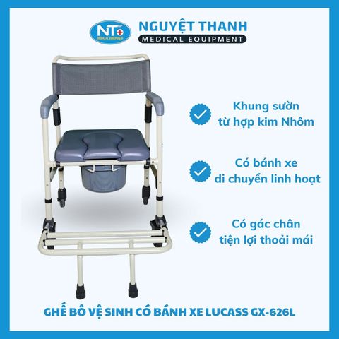 Ghế Bô Vệ Sinh Khung Nhôm Lucass GX-626L