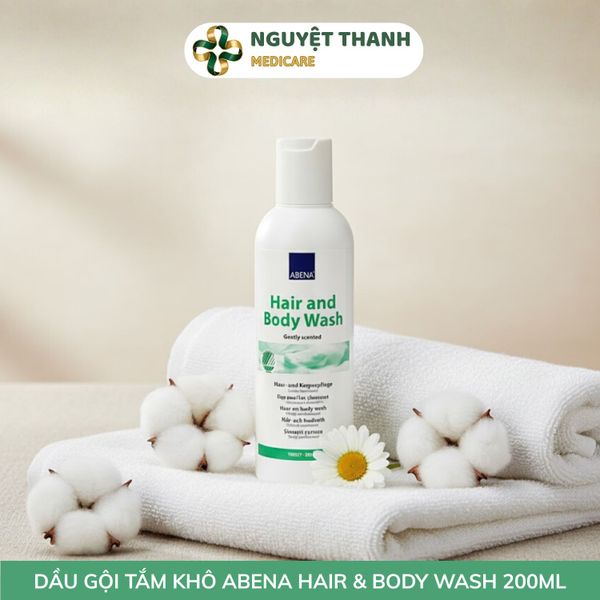 Dầu Gội Tắm Khô Abena 200ml pH 5.5 Chính Hãng – Không Cần Nước