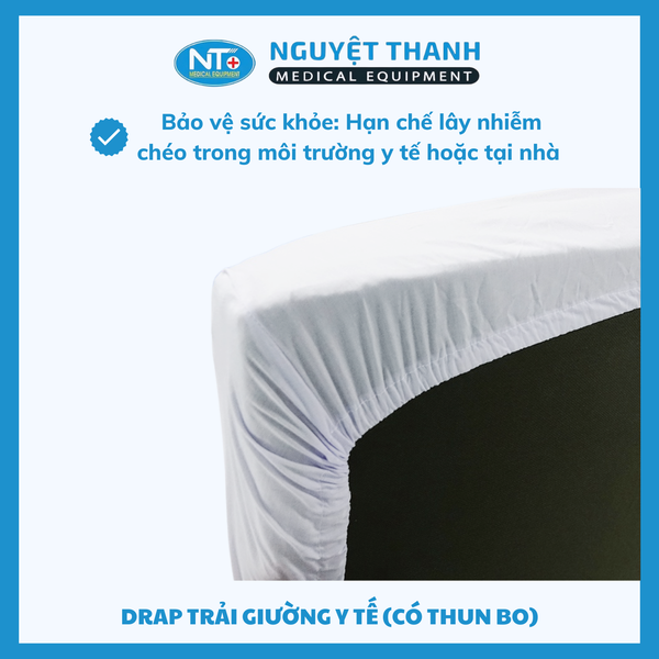 Drap Trải Giường Y Tế Có Thun Bo