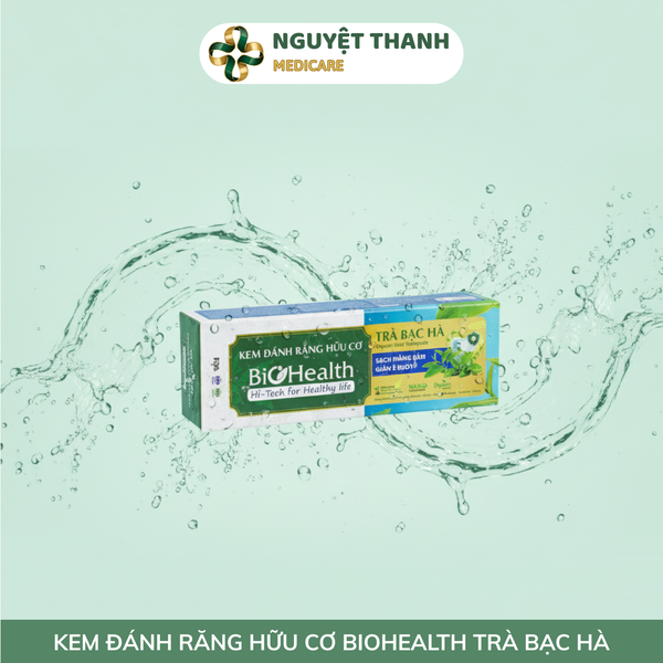 Kem Đánh Răng Hữu Cơ BioHealth Trà Bạc Hà Giảm Ê Buốt