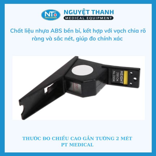 Thước Đo Chiều Cao Gắn Tường 2 Mét PT Medical