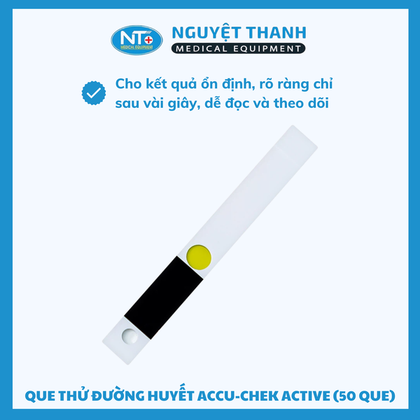 Que Thử Đường Huyết Accu-Chek Active Chính Hãng, Chuẩn ISO 15197:2013