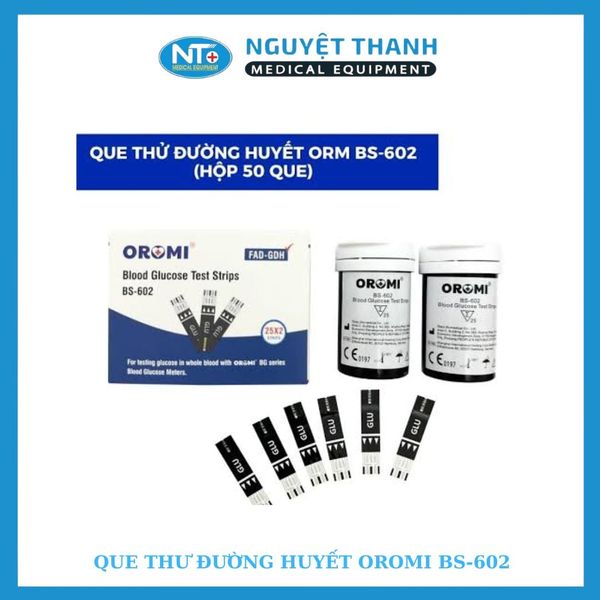 Máy đo đường huyết Oromi BG-710 ( Combo : 1 Máy BG-710 + 1 lọ que BS-602/ 25 que + 25 Kim lấy máu )