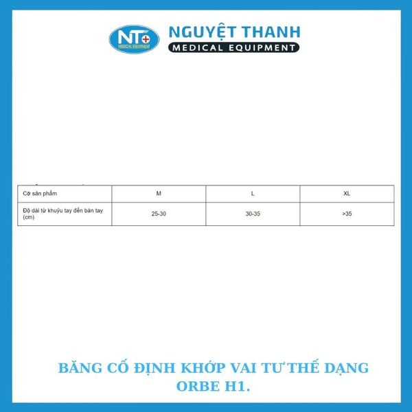 Băng cố định khớp vai tư thế dạng H1 ORBE size L