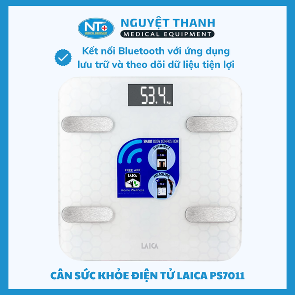 Cân Điện Tử Laica PS7011 - Theo Dõi 6 Chỉ Số