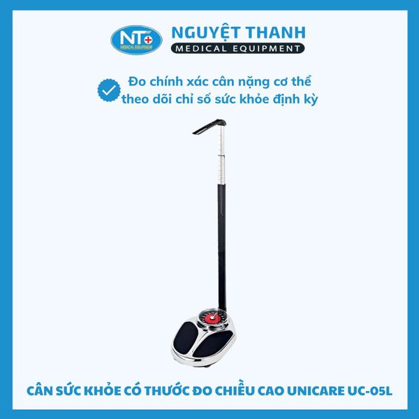 Cân Sức Khỏe Có Thước Đo Chiều Cao Unicare UC-05L