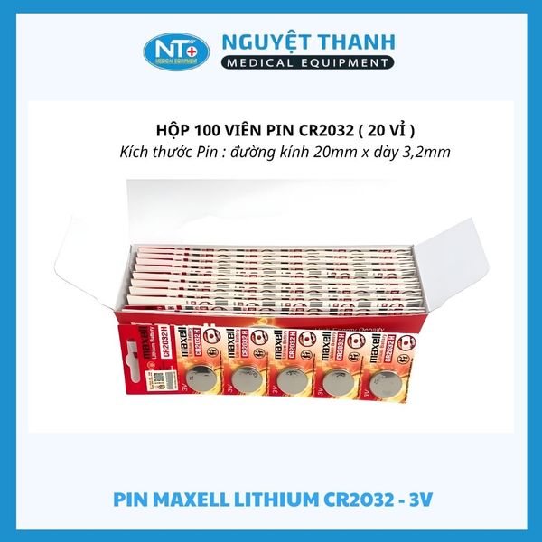 1 VỈ (5 VIÊN) Pin CR 2032 Maxcell