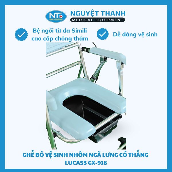 Ghế Bô Nhôm Ngã Lưng Có Thắng Lucass GX-918