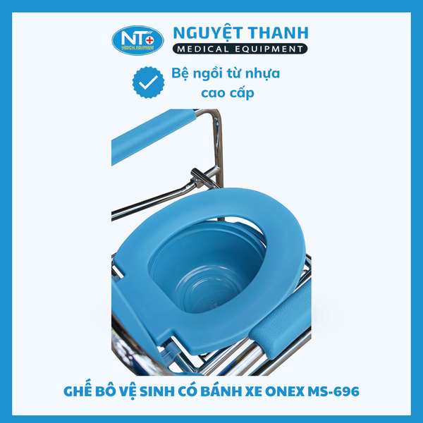 Ghế Bô Vệ Sinh Có Bánh Xe MS 696