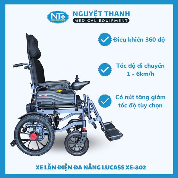 Xe Lăn Điện Đa Năng Lucass XE-802