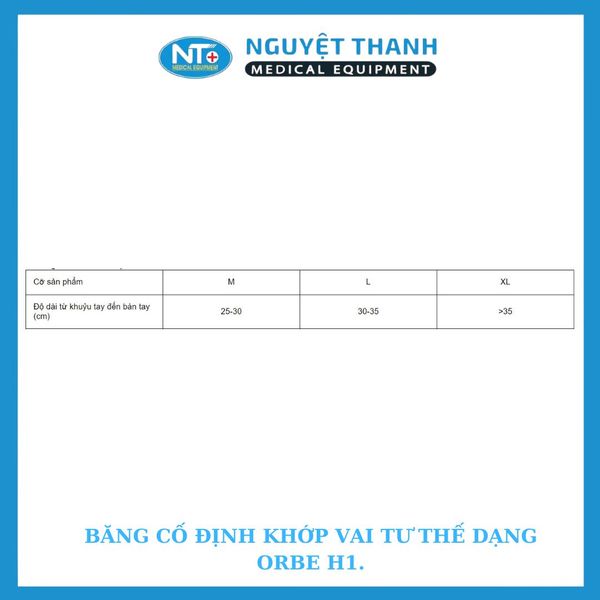 Băng cố định khớp vai tư thế dạng H1 ORBE size XL