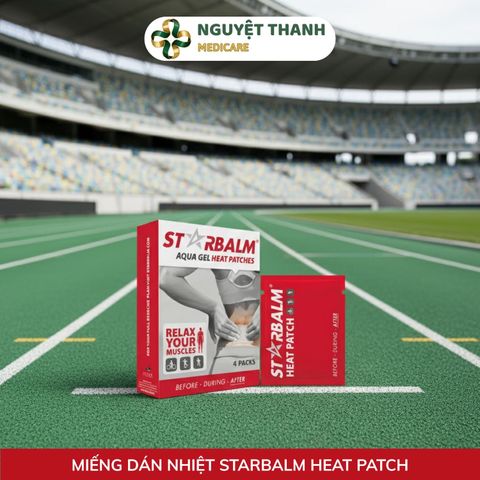 Miếng Dán Nhiệt Starbalm Giảm Đau, Giãn Cơ, Phát Nhiệt 8 Giờ Hộp 4 Miếng