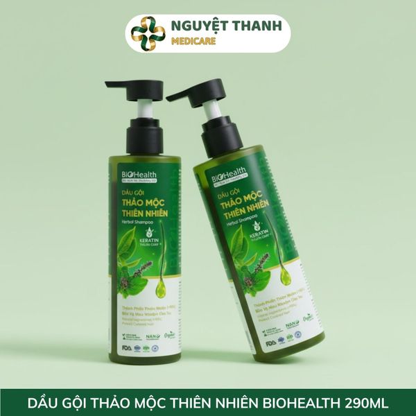 Dầu Gội Thảo Mộc BioHealth Giữ Màu Tóc Nhuộm, Giảm Gãy Rụng 290ml