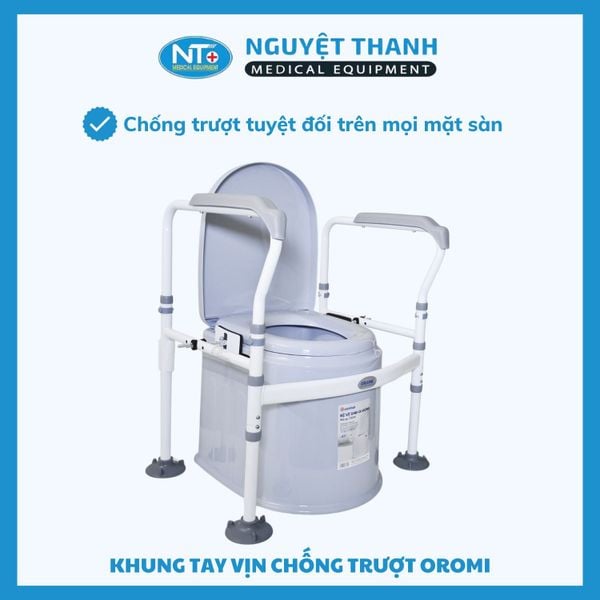 Khung tay vịn bồn cầu chống trượt Oromi