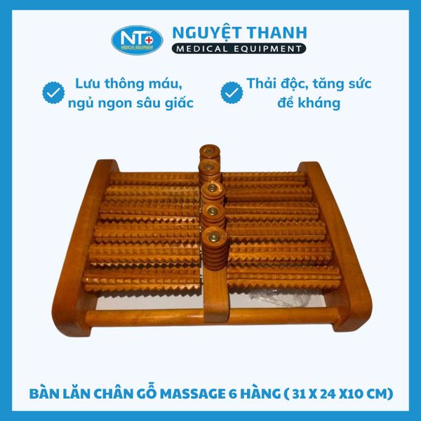 Lăn chân gỗ 6 hàng MN S002 -  SVI
