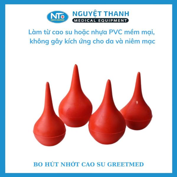 Quả bóp vệ sinh PT (bo hút nhớt đỏ liền vòi)