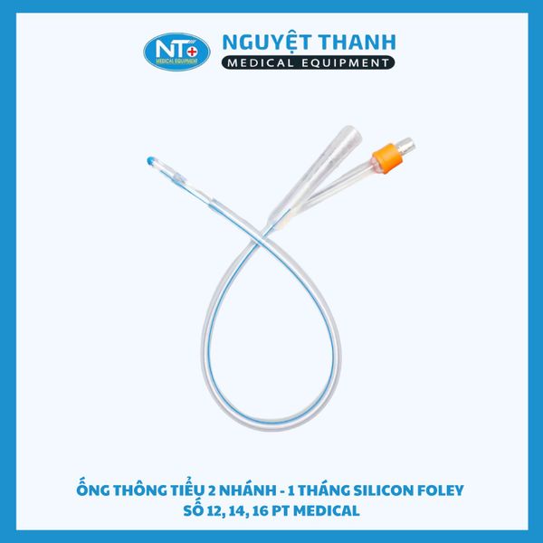 Ống thông tiểu 2 nhánh 1 tháng Silicon (Foley) số 14 PT