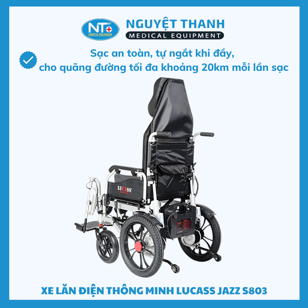 Xe Lăn Điện Ngả Lưng Lucass Jazz S803