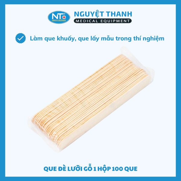 1 HỘP (100 QUE) Đè lưỡi gỗ không tiệt trùng BL