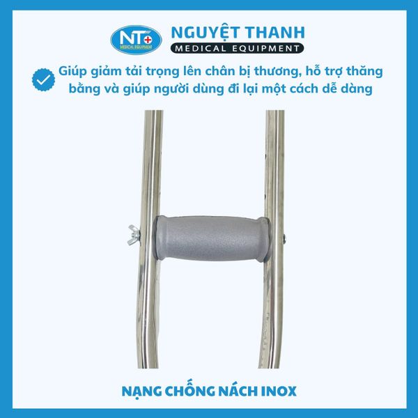 Nạng Chống Nách Inox Oromi (1 Cặp)