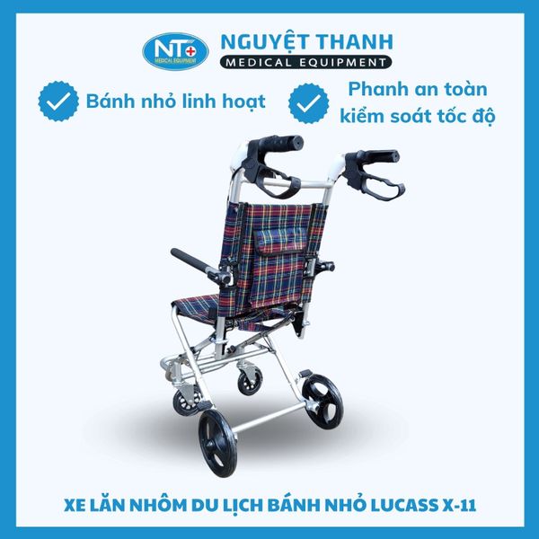 Xe Lăn Nhôm Du Lịch Bánh Nhỏ Lucass X-11