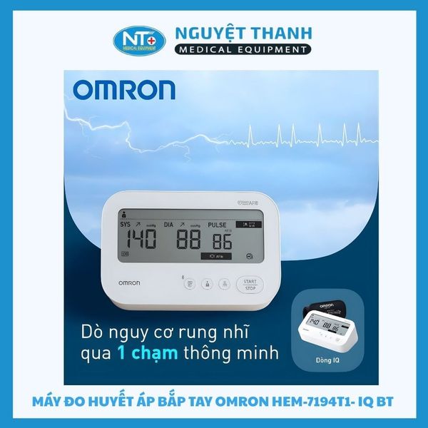 Máy đo huyết áp bắp tay Omron HEM-7194T1- IQ BT