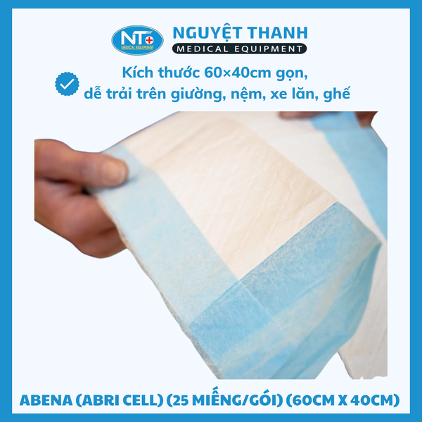 Tấm Lót Chống Thấm Abena Abri Cell Dùng Một Lần 40x60cm Gói 25 Miếng Thoáng Khí