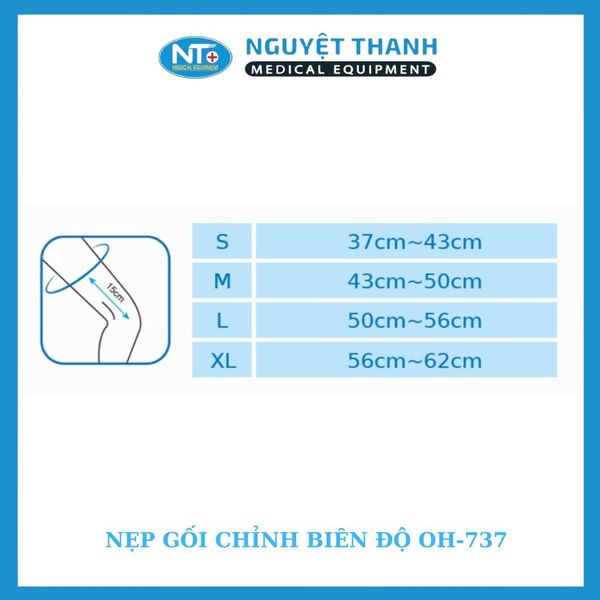 Nẹp gối chỉnh biên độ OH 737 size M (Trái)