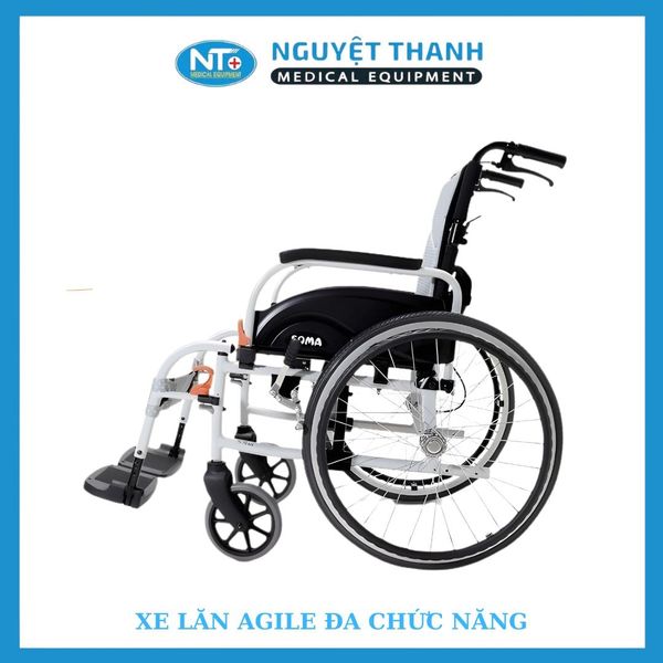Xe lăn nhôm cao cấp Karma Agile 16 Inch đa năng