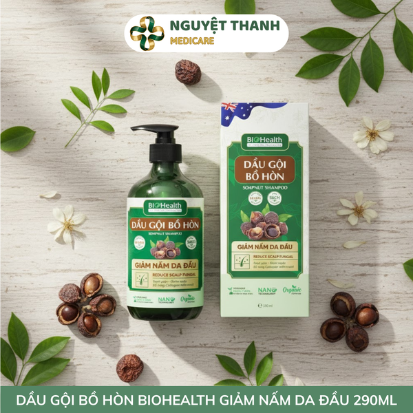 Dầu Gội Bồ Hòn BioHealth Thiên Nhiên Sạch Gàu Hết Ngứa Tóc Dày Mượt