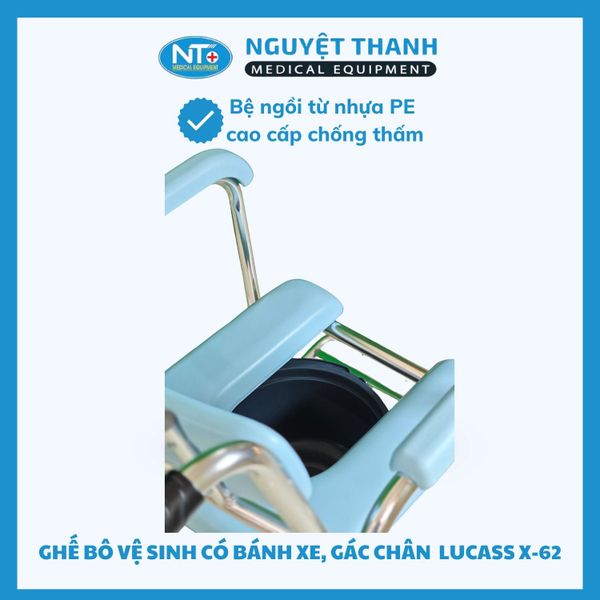 Ghế Bô Vệ Sinh Đa Chức Năng Khung Nhôm Lucass X-62