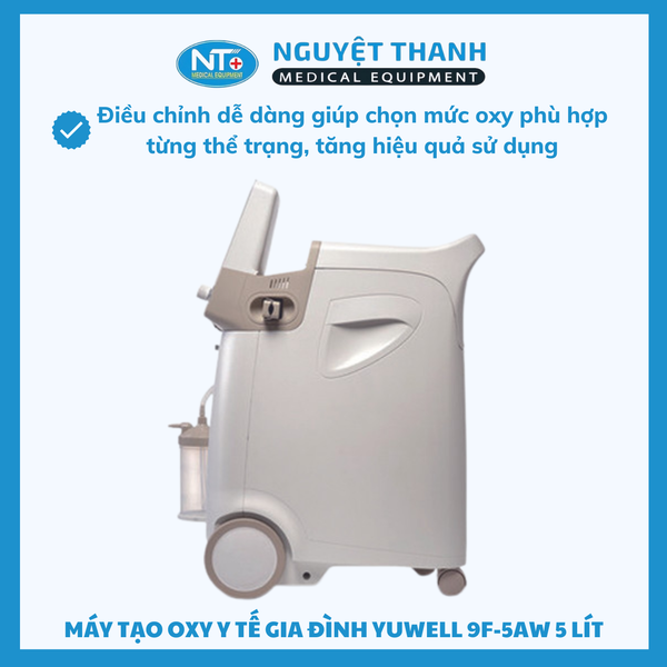 Máy Tạo Oxy Yuwell 9F-5AW 5 Lít/Phút Tích Hợp Xông Khí Dung