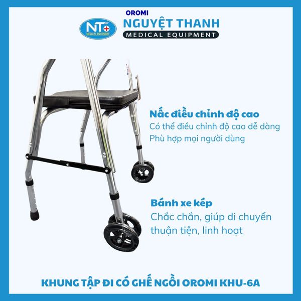 Khung tập đi có ghế ngồi OROMI KHU-6A