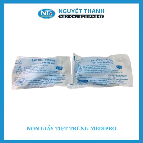 1 TÚI (100 CÁI) Nón giấy tiệt trùng Medipro