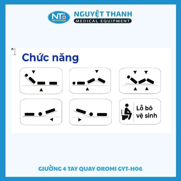 Giường 4 tay quay Oromi GYT- H06 (JD-H06)