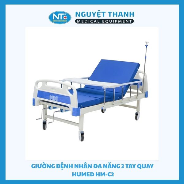 Giường Bệnh Nhân Đa Năng 2 Tay Quay Humed HM-C2