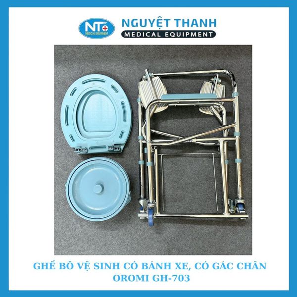 Ghế bô vệ sinh có bánh xe Oromi GH-703