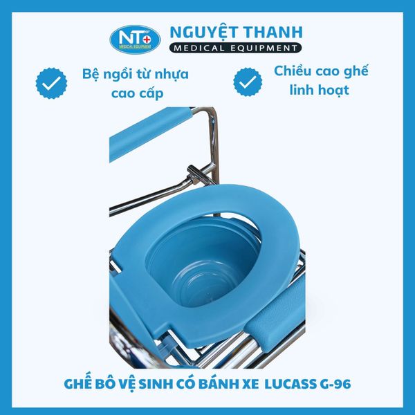 Ghế Bô Vệ Sinh Có Bánh Xe Lucass G-696 (G-96)