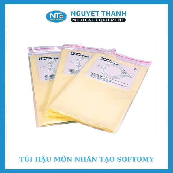 COMBO 1 HỘP (100 TÚI) Túi đựng phân HQ 60 (Túi hậu môn nhân tạo Softomy)