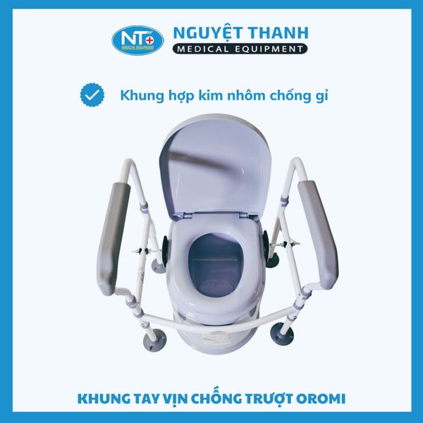 Khung tay vịn bồn cầu chống trượt Oromi