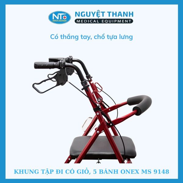 Khung Tập Đi Có Giỏ, 5 Bánh ONE-X MS-9148