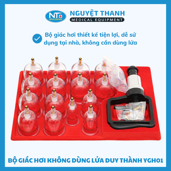 Bộ Giác Hơi Duy Thành YGH01 Không Dùng Lửa ( Vali nâu )
