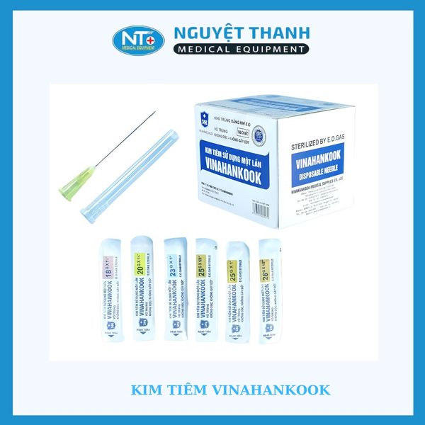 1 HỘP (100 CÂY) Kim tiêm Vina 18G 1x1/2