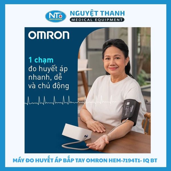 Máy đo huyết áp bắp tay Omron HEM-7194T1- IQ BT